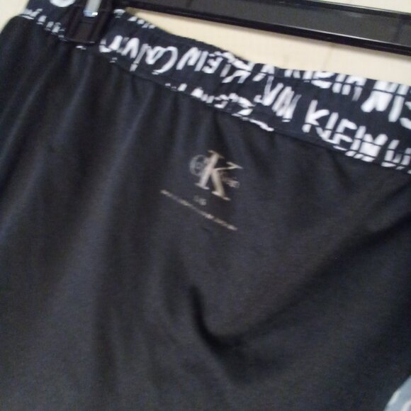 Calvin Klein Shorts Women L Athletic Active Running Spell Out Liner Black White - Picture 13 of 13